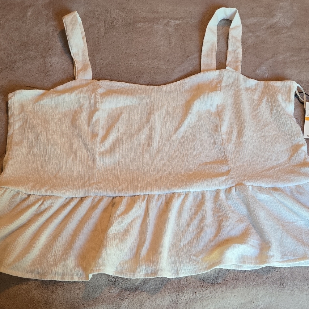 1. State Soft Ecru/Cream Sleeveless Top Tank
